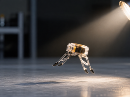 Vědci vytvořili robota, který skáče pořád dokola. Stačí na něj posvítit